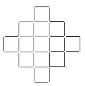 Il quiz dei bastoncini: riesci a ottenere 8 quadrati togliendo solo 4 bastoncini?
