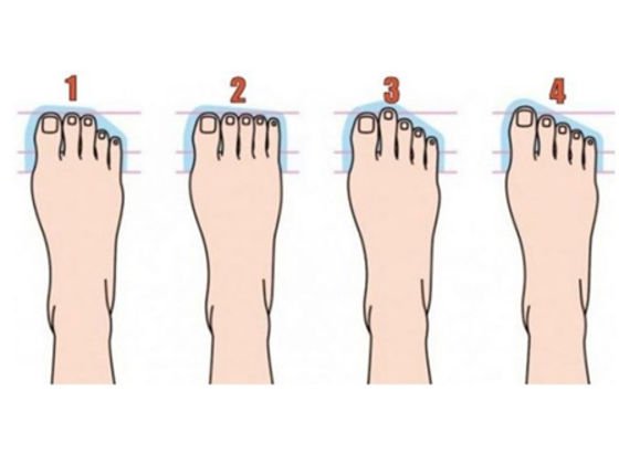 La forma delle dita dei tuoi piedi rivela il tuo carattere