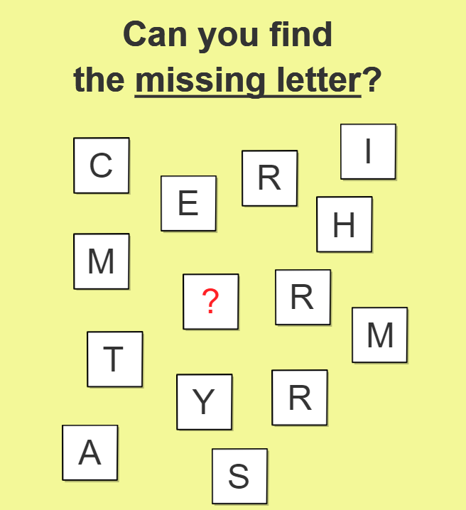 Trova la lettera mancante