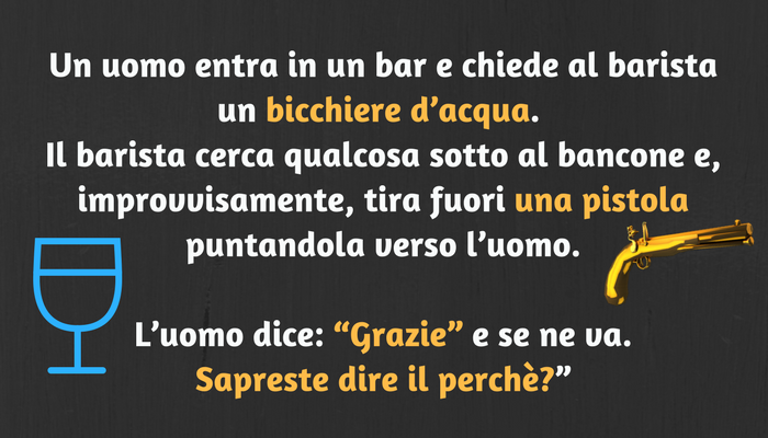 L'indovinello dell'uomo al bar (SOLUZIONE)