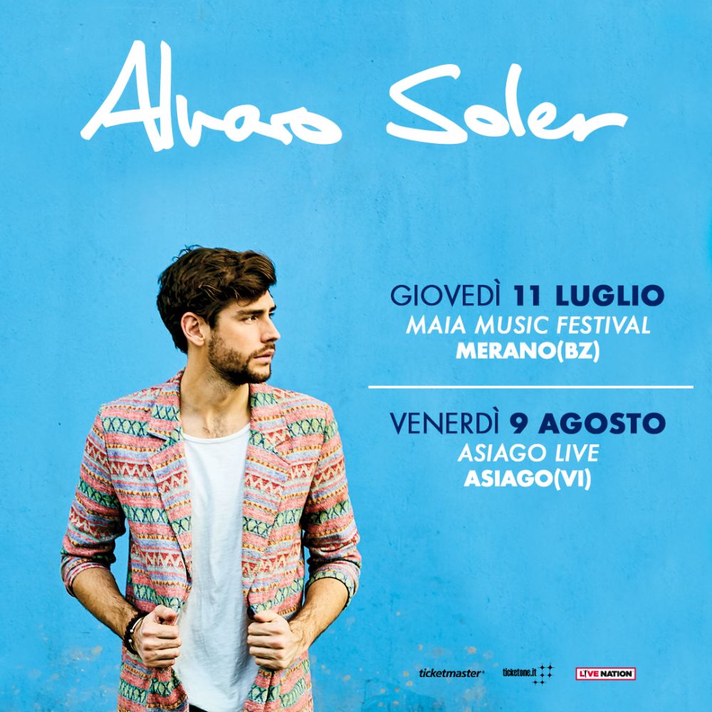 Concerti 2019 Alvaro Soler: date, città, biglietti