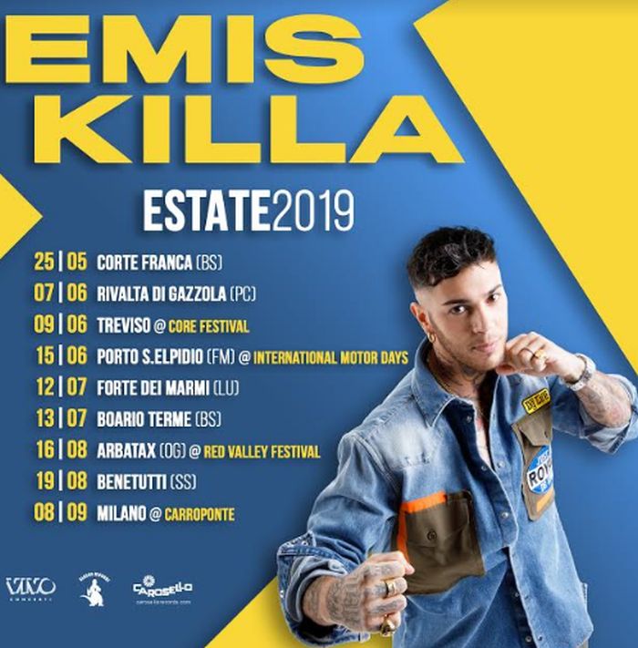 Concerti Emis Killa 2019: date, biglietti, canzoni