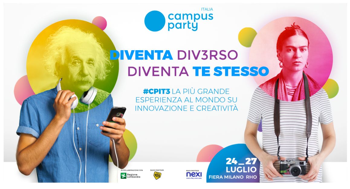 Campus Party 2019 lancia la campagna "Diventa div3rso"
