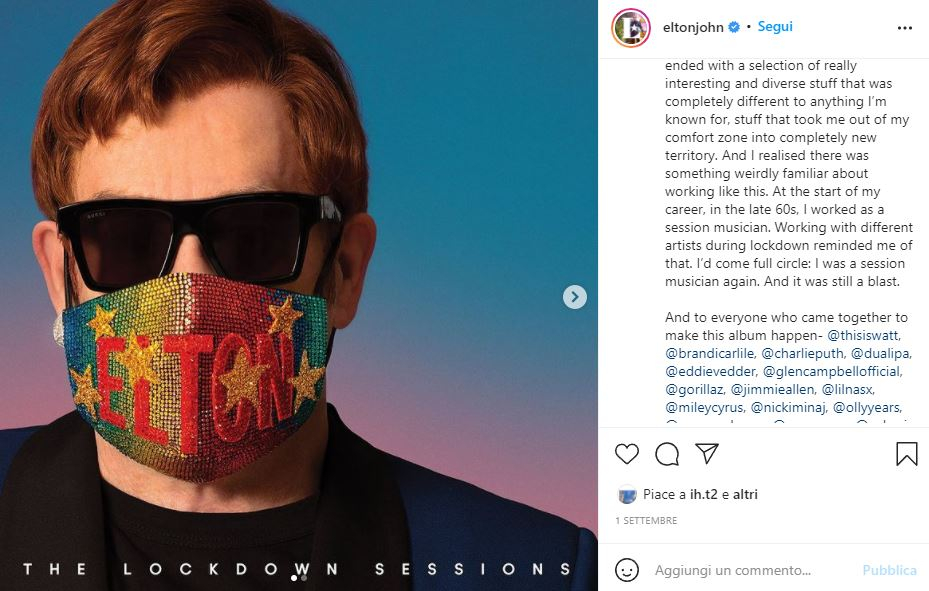 "The Lockdown Sessions", esce il nuovo album di Elton John