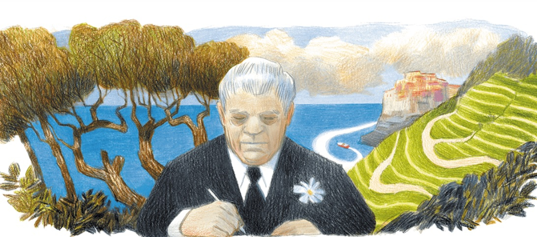 Eugenio Montale, il doodle di Google nel 125esimo anniversario della sua nascita