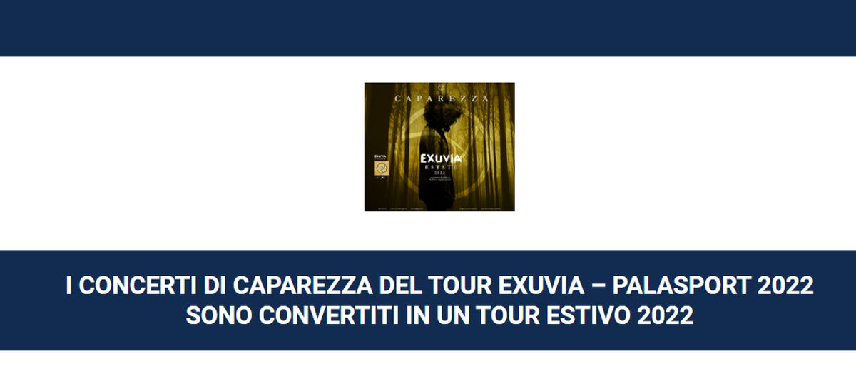 Concerti Caparezza nel 2022: date e biglietti di Exuvia Tour