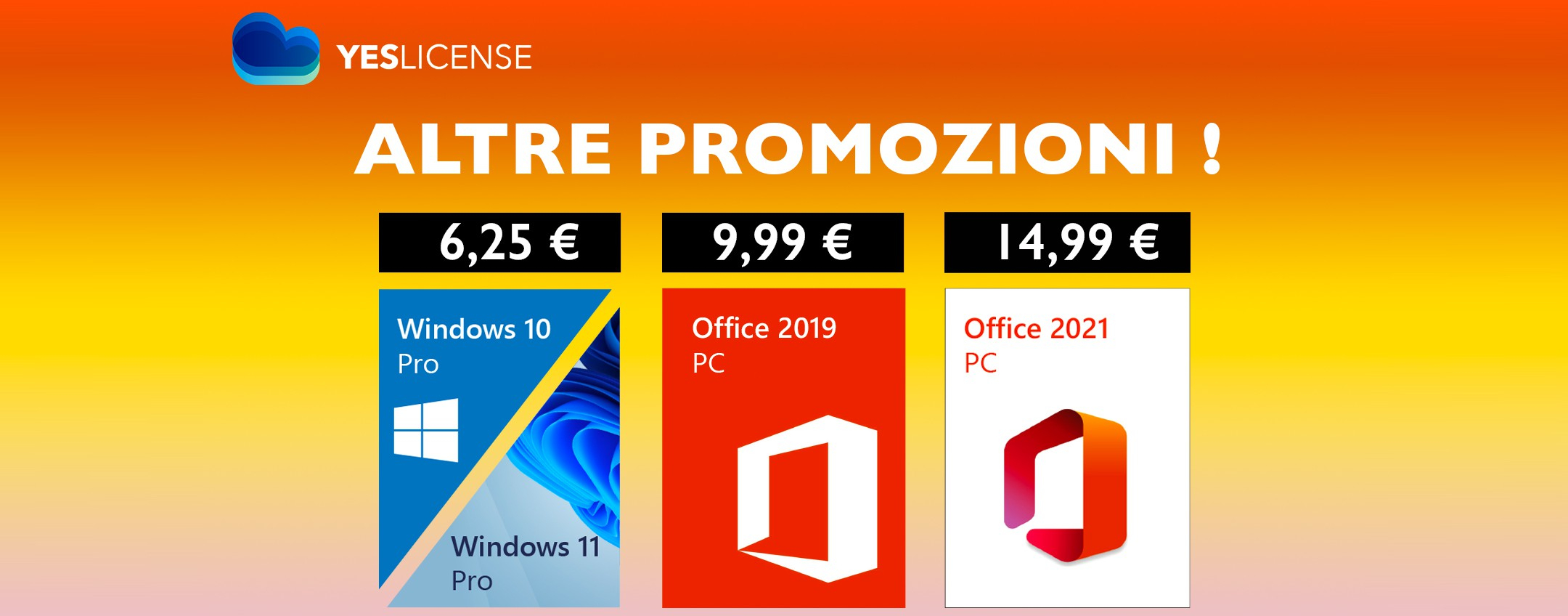 Con YesLicense, Windows da soli 5,99€ e Office da soli 9,99€