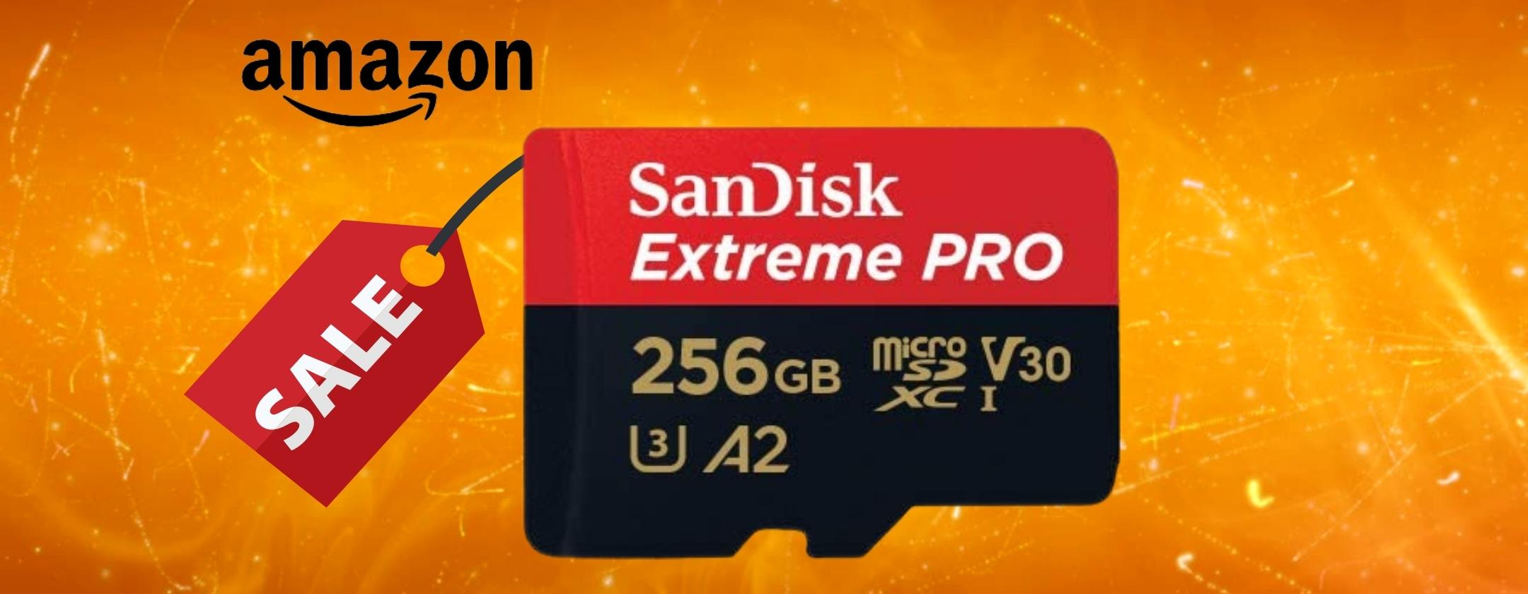 SanDisk Extreme Pro: microSD da 256gGB in SCONTO PESANTE