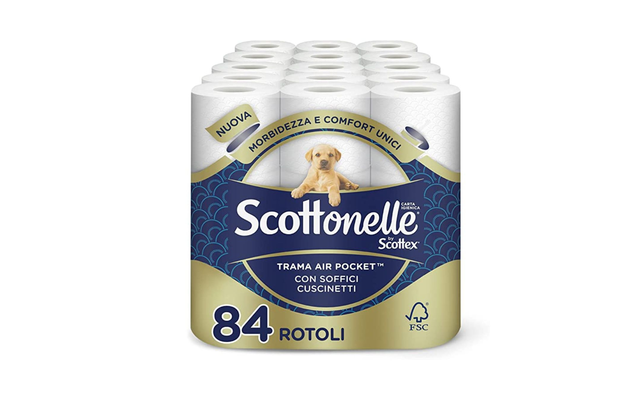 Scottex: 84 rotoli di carta igienica, quasi al metà prezzo