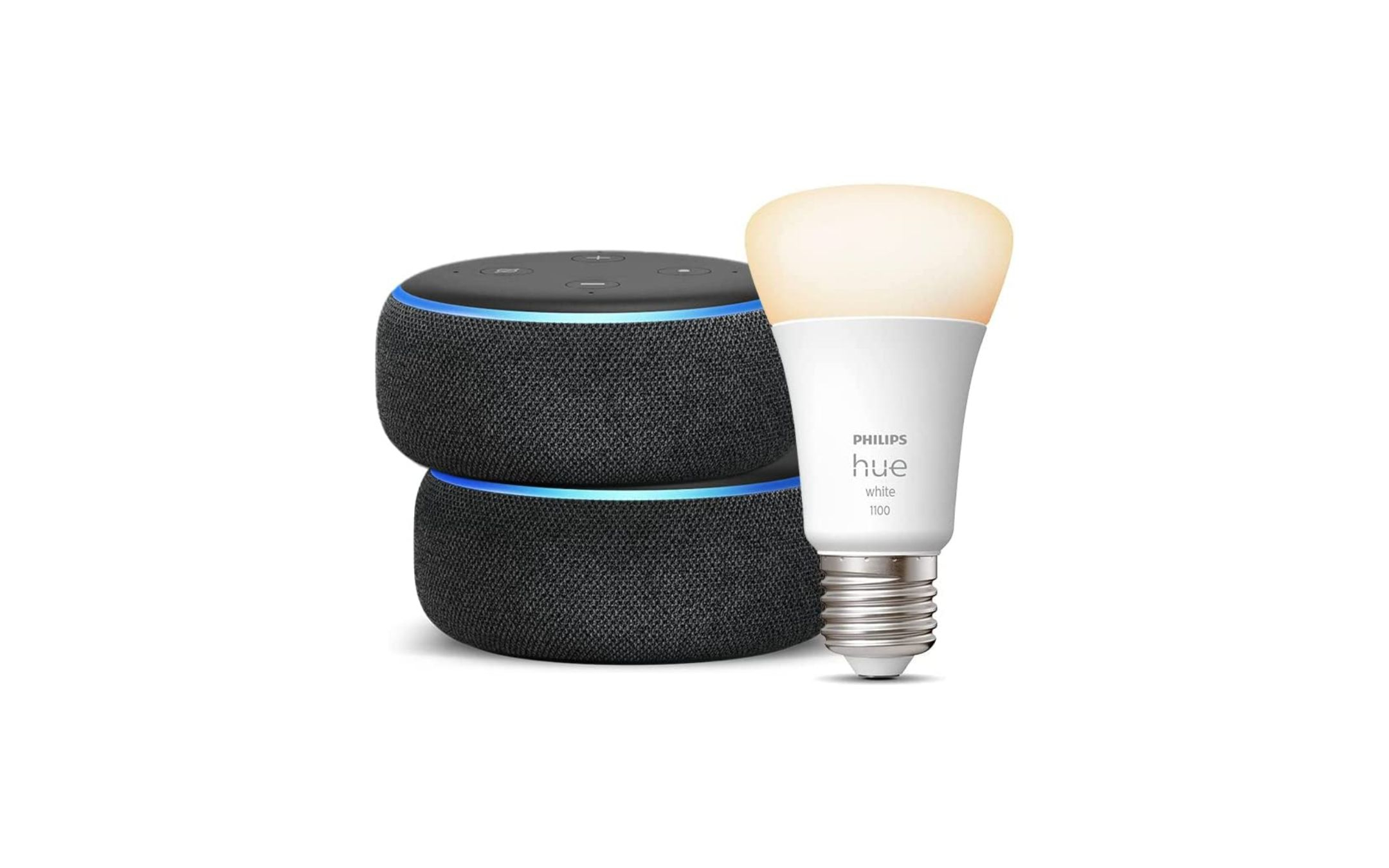 2 Echo Dot + Lampadina Philips HUE in OFFERTA