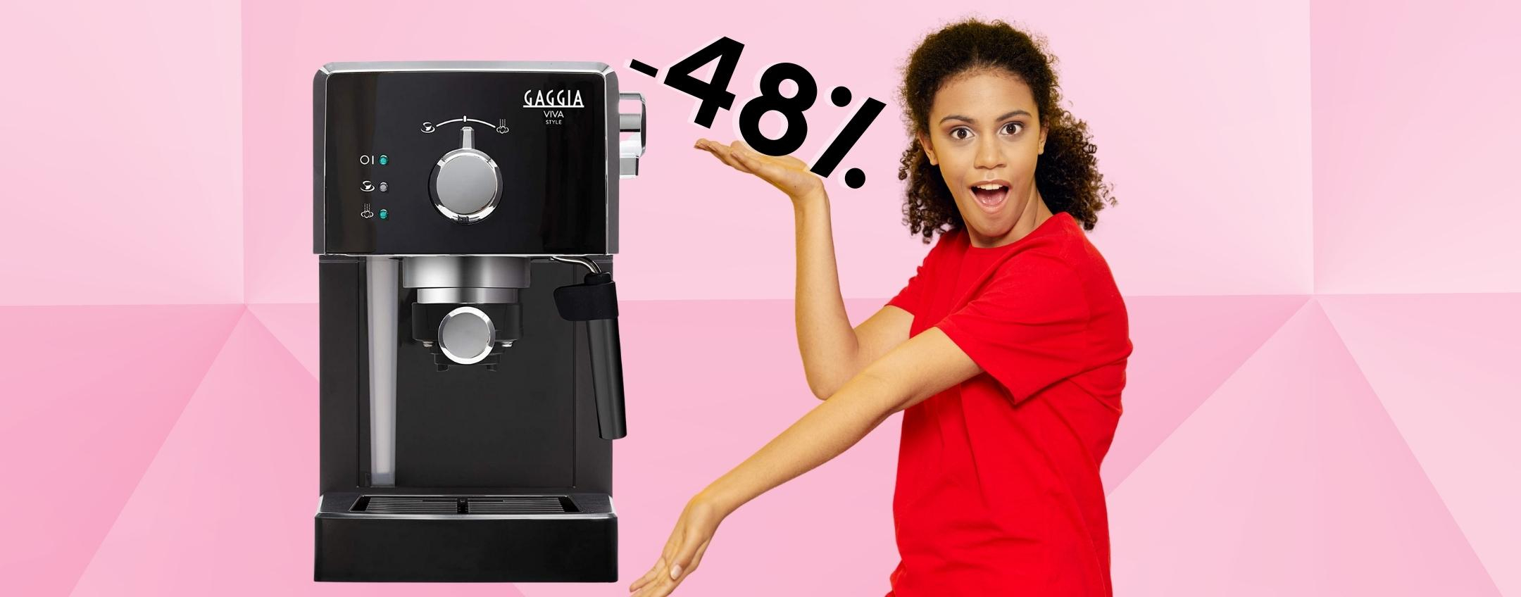 Gaggia: macchina da caffè macinato e cialde, prezzo WOW (-48%)