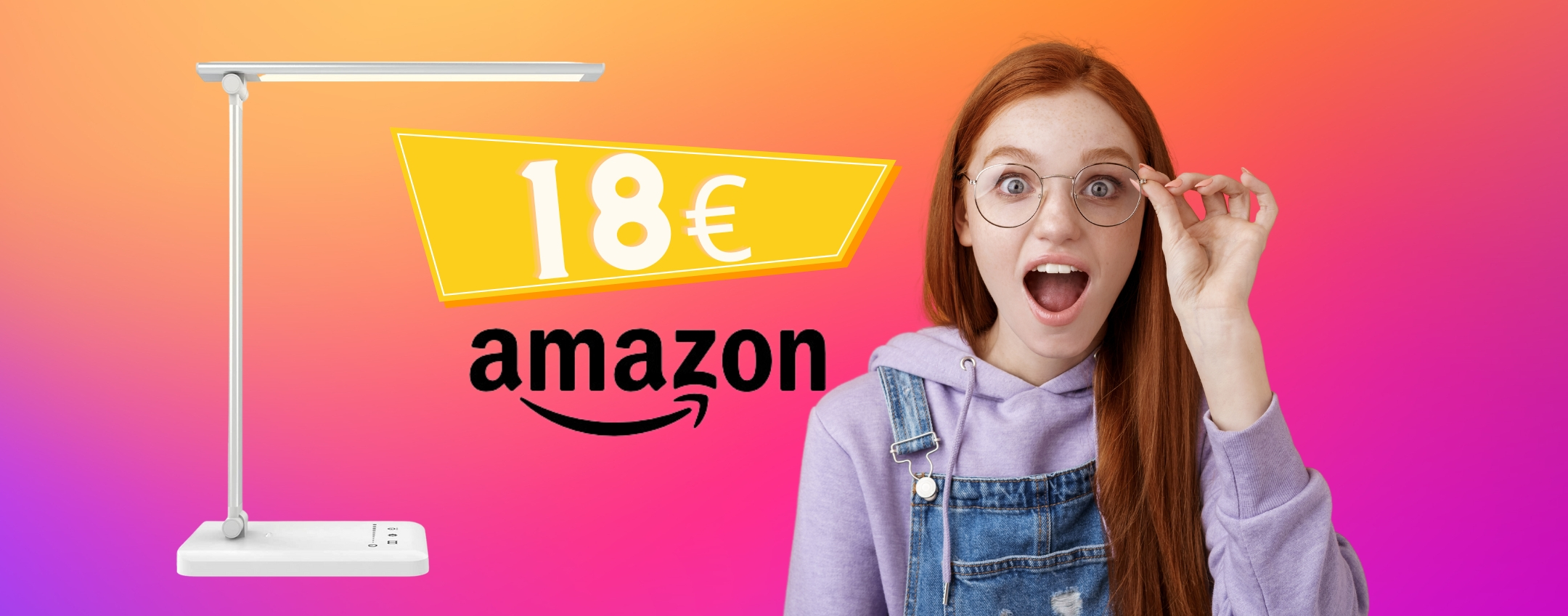 Lampada da scrivania LED a 18€ su Amazon: semplicemente GENIALE