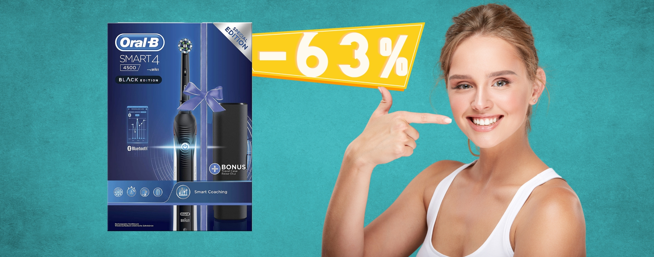 Oral-B Smart 4: il RE degli spazzolini elettrici a POCHISSIMO (-63%)