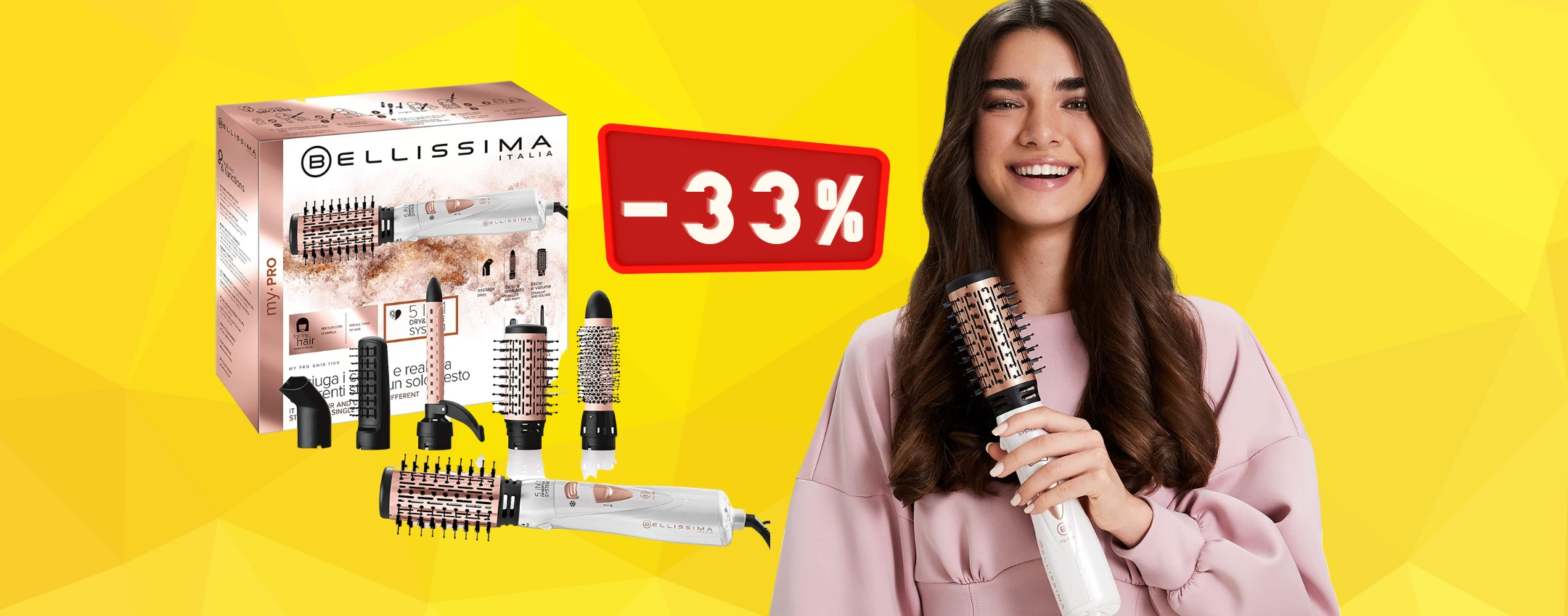 Bellissima Imetec: spazzola modellante 5 in 1 a prezzo SHOCK