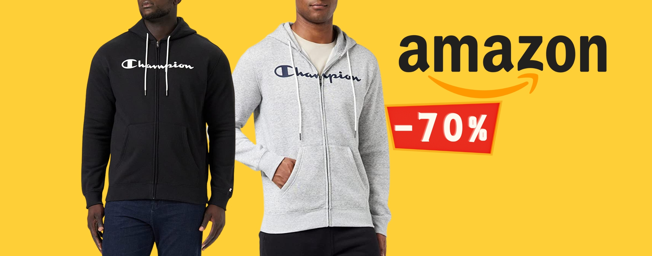 Felpa Champion a prezzo REGALO su Amazon (-70%)