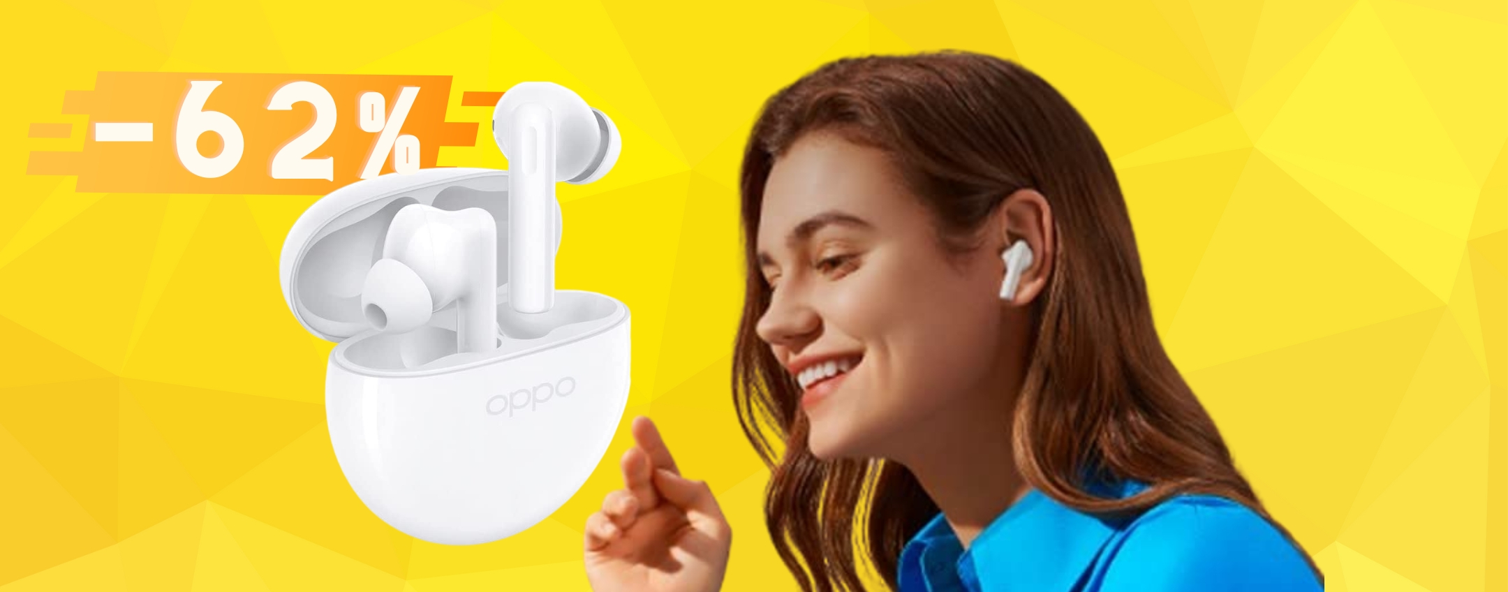 OPPO Enco Buds2 a 18,99€: Amazon SENZA FRENI