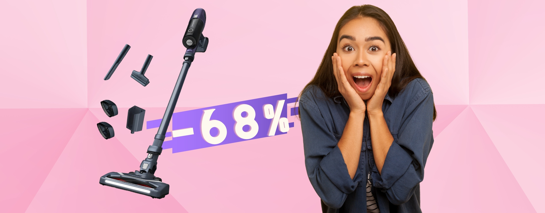 Rowenta X-Pert 6.60: aspirapolvere senza fili in SCONTO del 68%