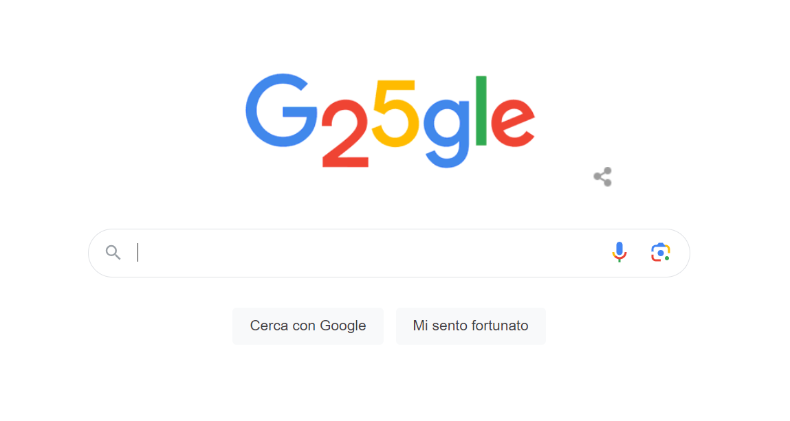 Google celebra il suo 25° compleanno con un doodle che racconta la sua evoluzione