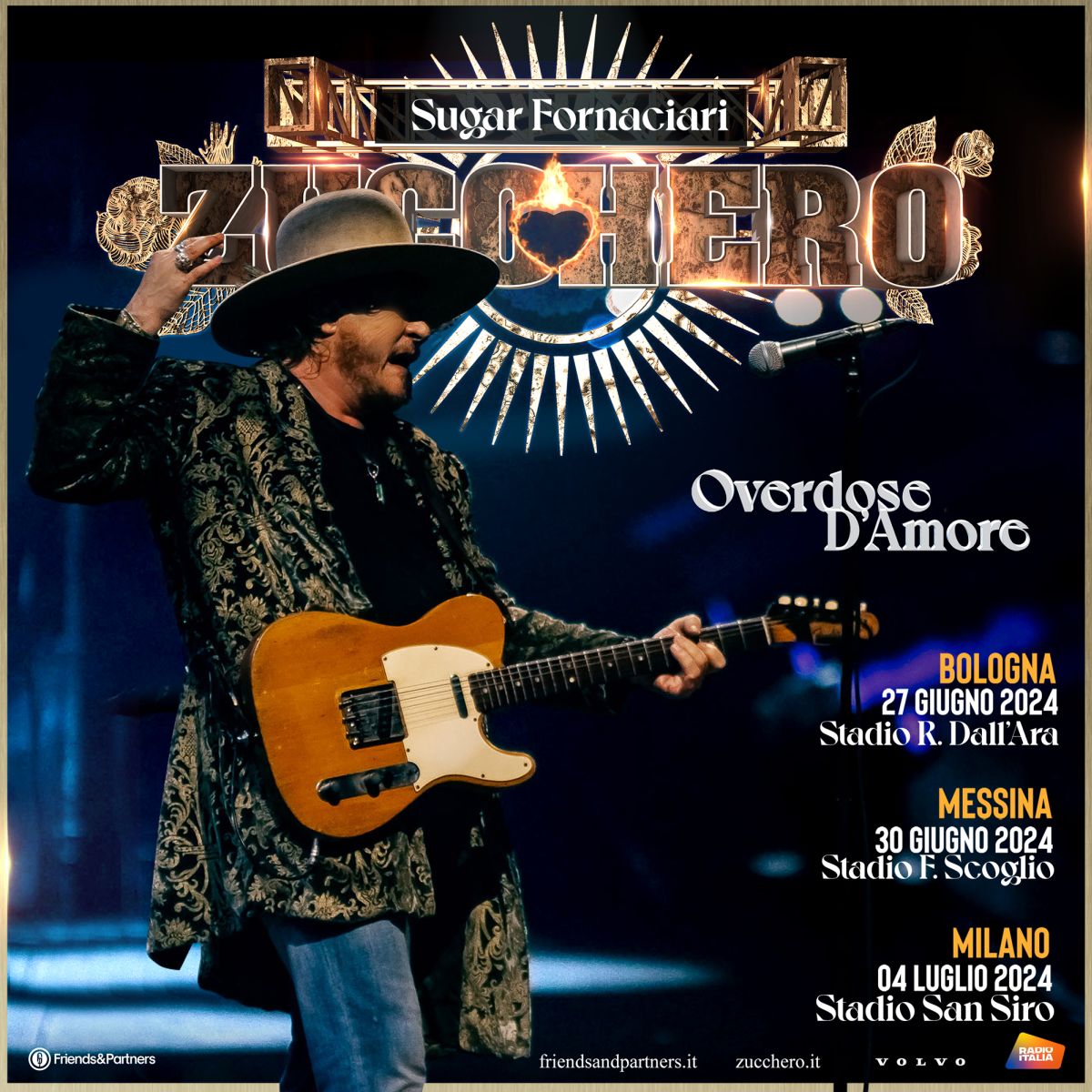 Concerti Zucchero nel 2024: date, biglietti e come arrivare