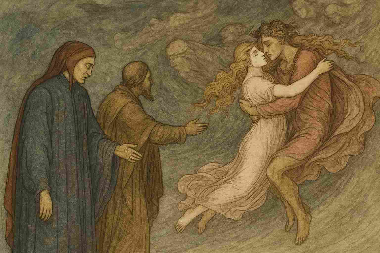 Divina Commedia, Canto 5 Inferno: testo, parafrasi e figure retoriche