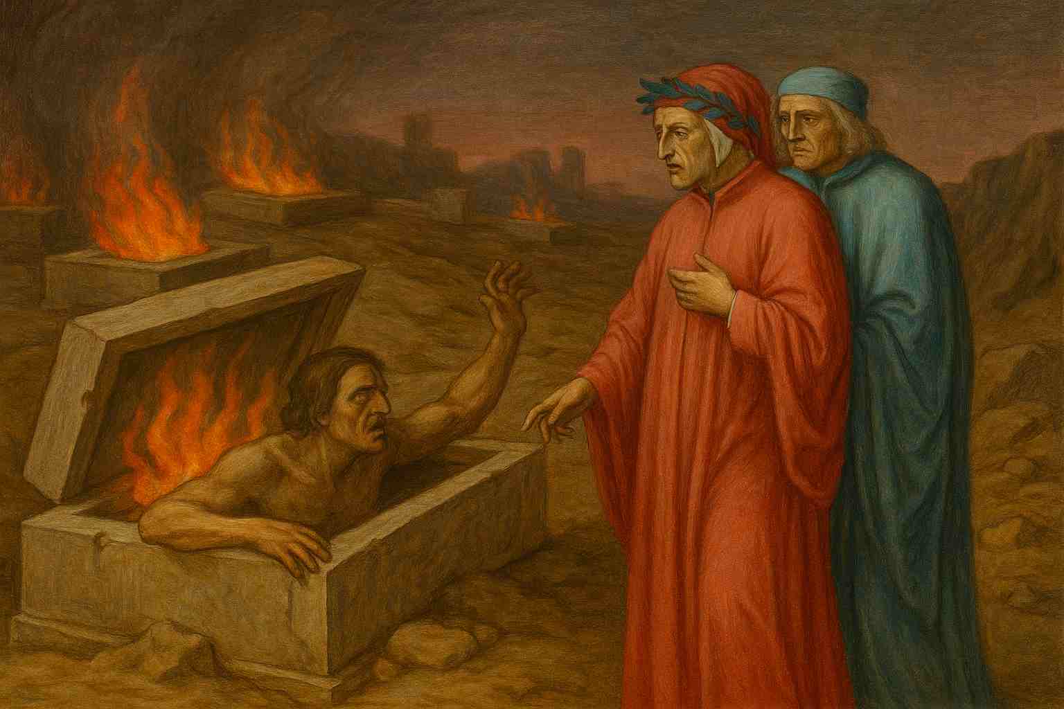 Divina Commedia, Canto 10 Inferno: testo, parafrasi e figure retoriche