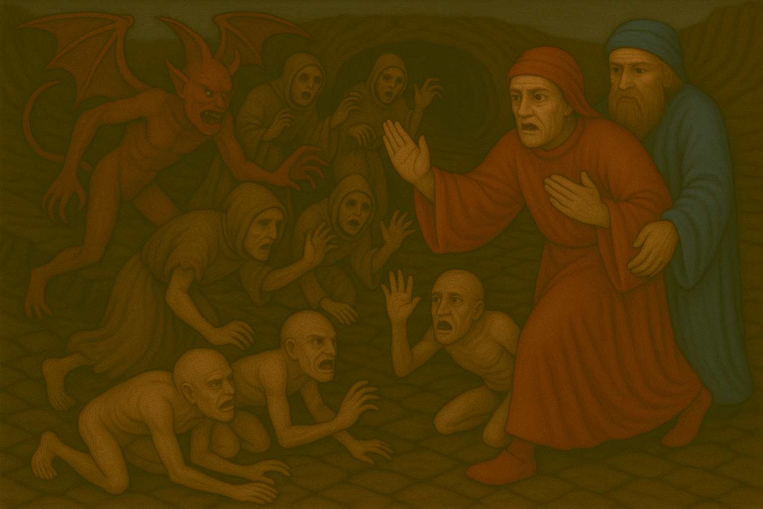 Divina Commedia, Canto 23 Inferno: testo, parafrasi e figure retoriche