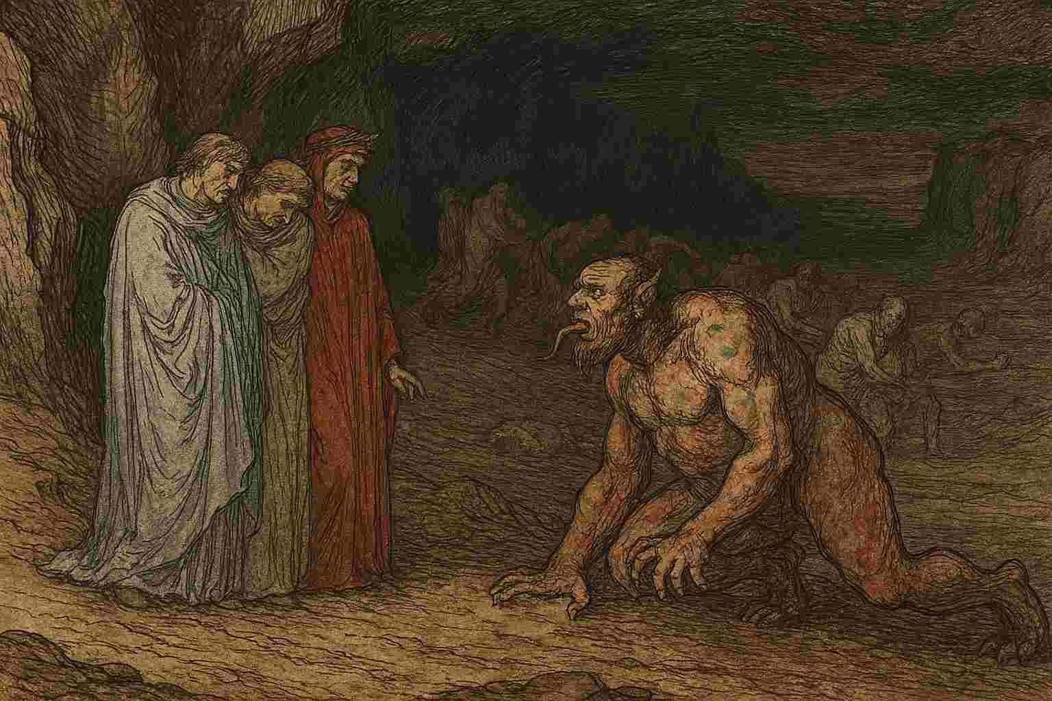 Divina Commedia, Canto 7 Inferno: testo, parafrasi e figure retoriche
