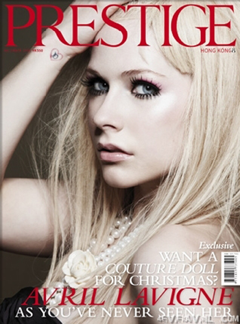 Avril sulla copertina di Prestige