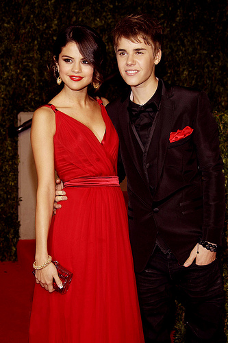 Justin Bieber con la fidanzata Selena Gomez